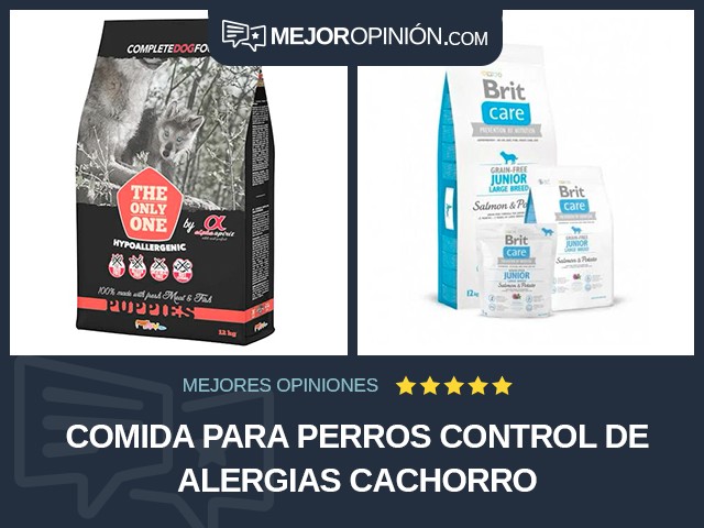 Comida para perros Control de alergias Cachorro