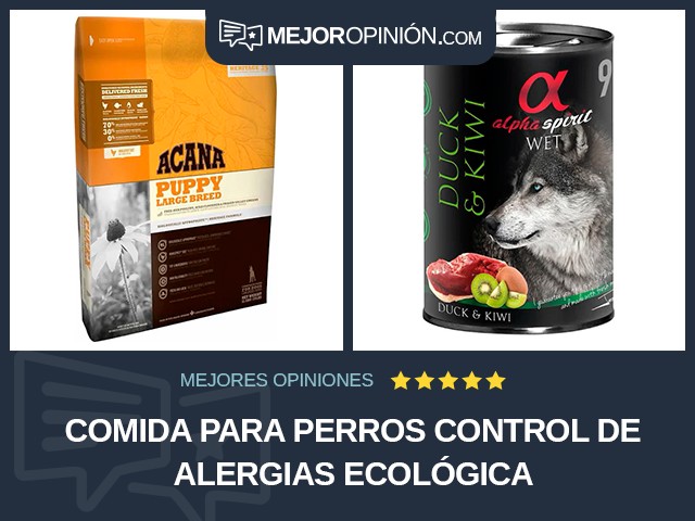 Comida para perros Control de alergias Ecológica