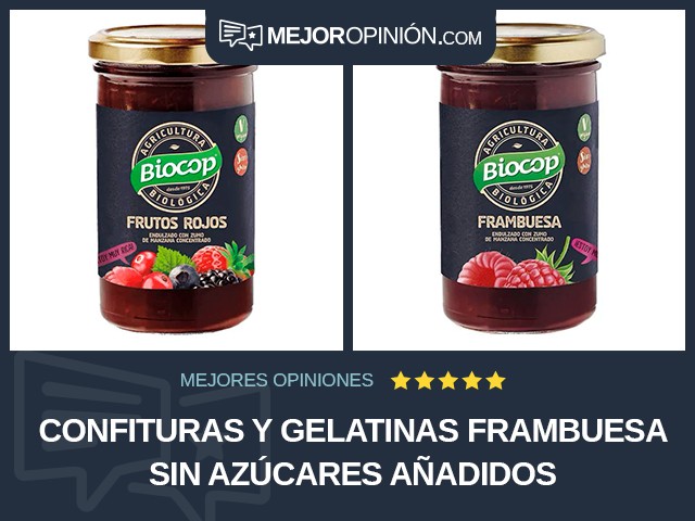 Confituras y gelatinas Frambuesa Sin azúcares añadidos