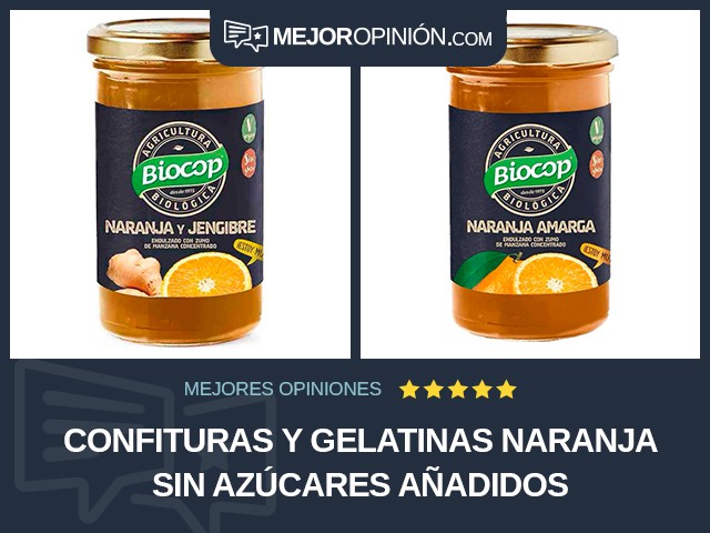 Confituras y gelatinas Naranja Sin azúcares añadidos