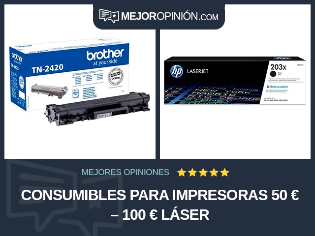 Consumibles para impresoras 50 € – 100 € Láser