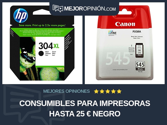 Consumibles para impresoras Hasta 25 € Negro