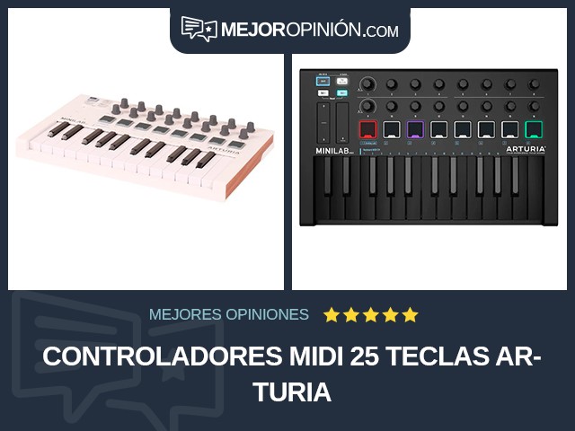 Controladores MIDI 25 teclas Arturia