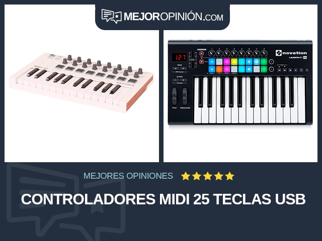 Controladores MIDI 25 teclas USB