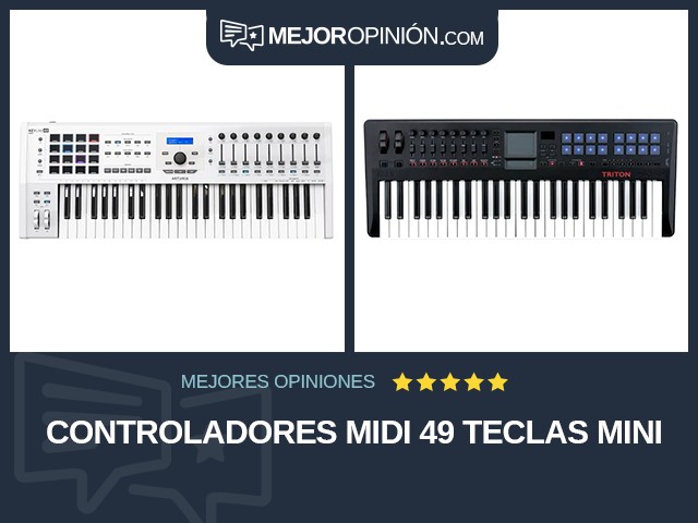 Controladores MIDI 49 teclas Mini