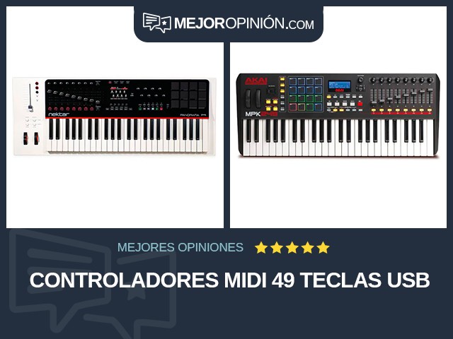 Controladores MIDI 49 teclas USB