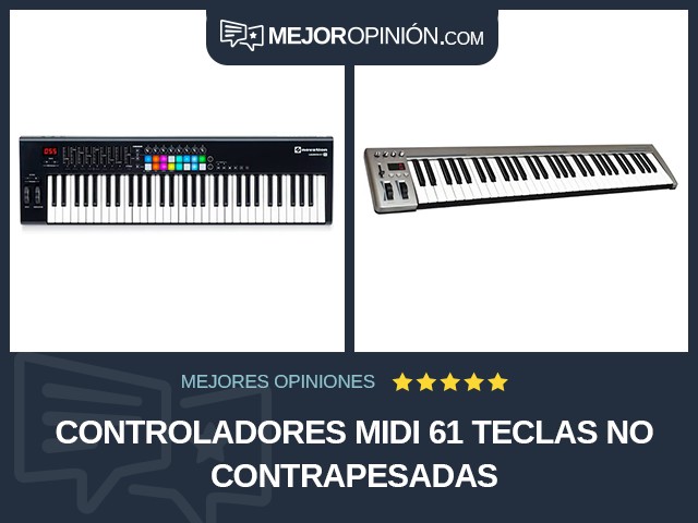 Controladores MIDI 61 teclas No contrapesadas