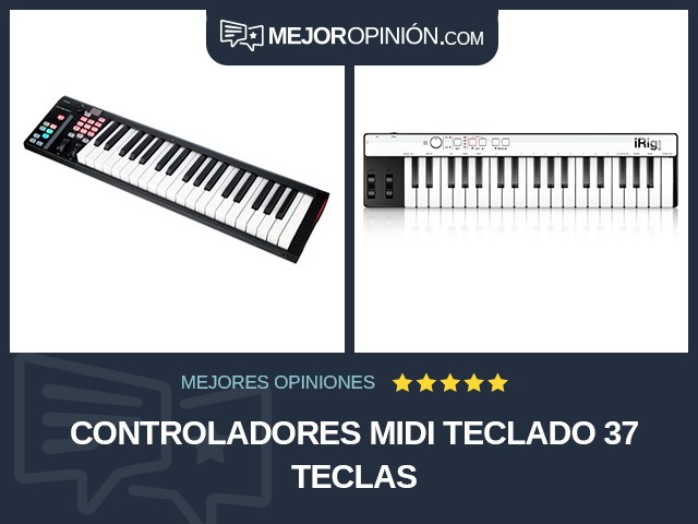 Controladores MIDI Teclado 37 teclas