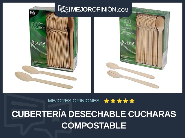 Cubertería desechable Cucharas Compostable