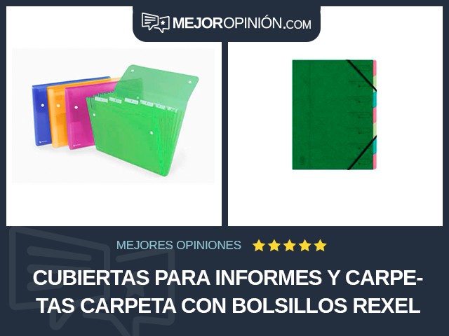 Cubiertas para informes y carpetas Carpeta con bolsillos Rexel