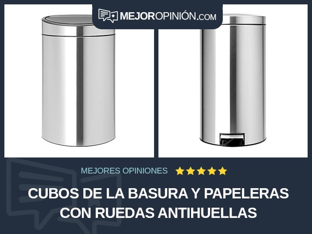 Cubos de la basura y papeleras Con ruedas Antihuellas