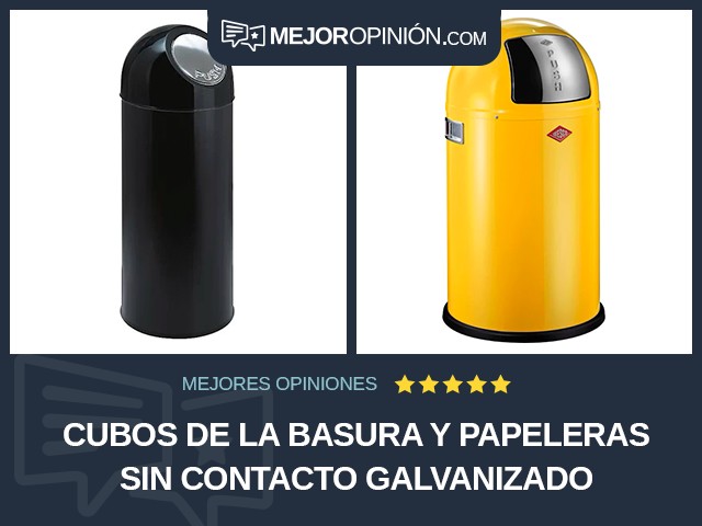 Cubos de la basura y papeleras Sin contacto Galvanizado