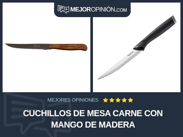 Cuchillos de mesa Carne Con mango de madera