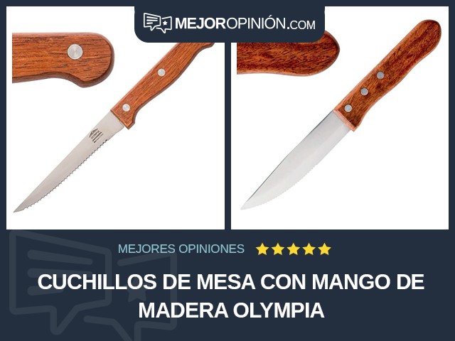 Cuchillos de mesa Con mango de madera Olympia