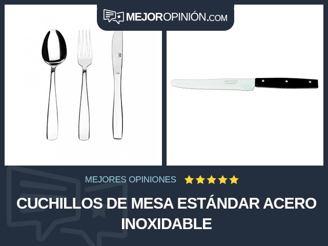 Cuchillos de mesa Estándar Acero inoxidable