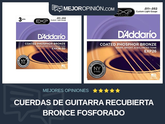 Cuerdas de guitarra Recubierta Bronce fosforado