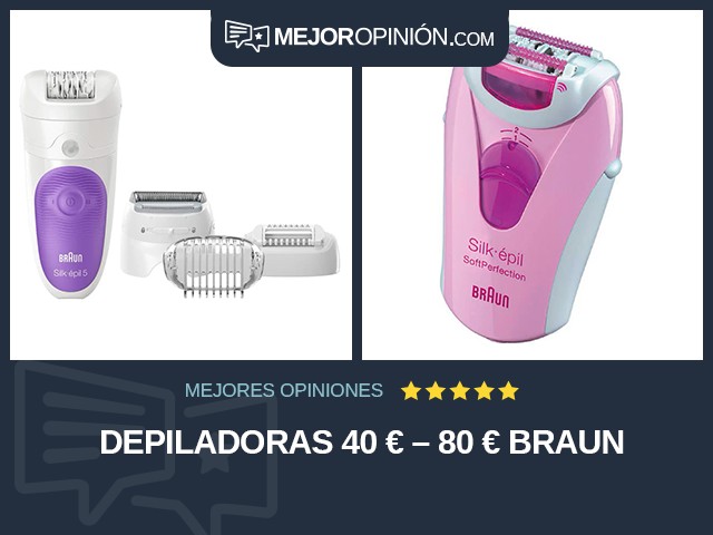 Depiladoras 40 € – 80 € Braun