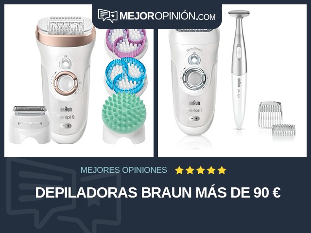 Depiladoras Braun Más de 90 €