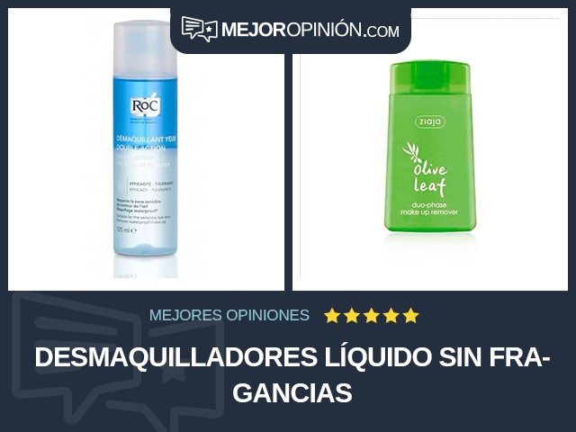 Desmaquilladores Líquido Sin fragancias