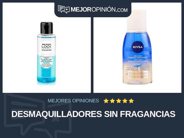 Desmaquilladores Sin fragancias