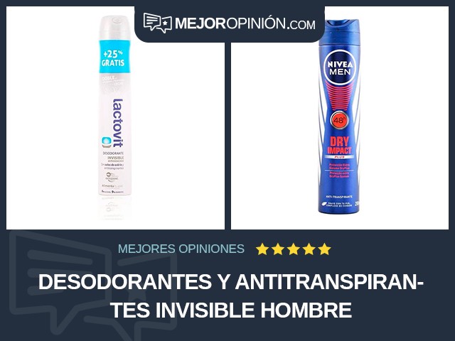 Desodorantes y antitranspirantes Invisible Hombre