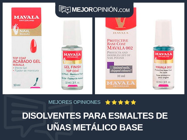 Disolventes para esmaltes de uñas Metálico Base