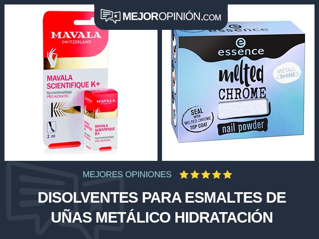 Disolventes para esmaltes de uñas Metálico Hidratación