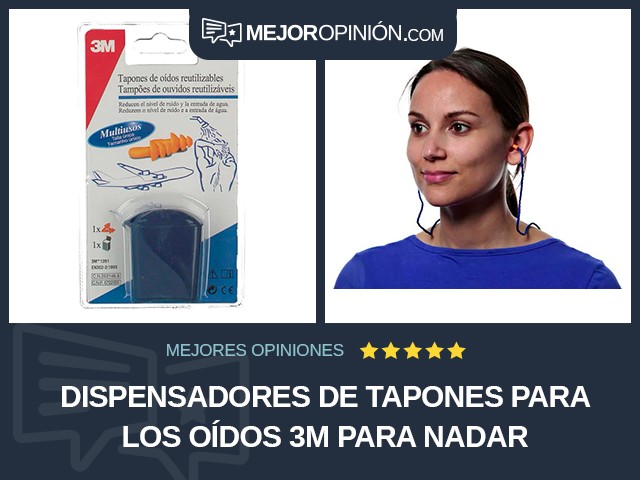 Dispensadores de tapones para los oídos 3M Para nadar