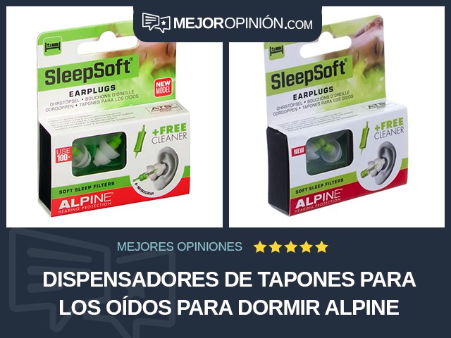 Dispensadores de tapones para los oídos Para dormir Alpine