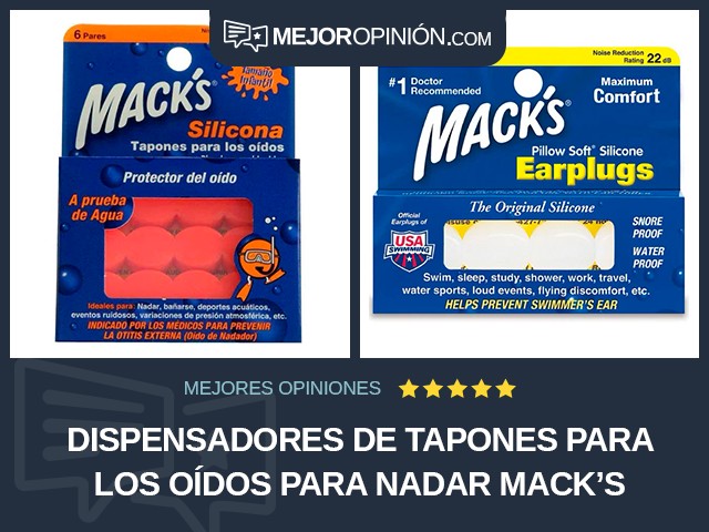 Dispensadores de tapones para los oídos Para nadar Mack's