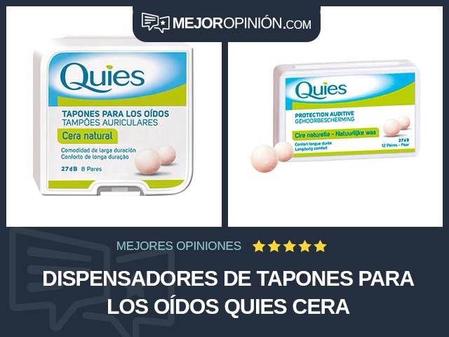 Dispensadores de tapones para los oídos Quies Cera