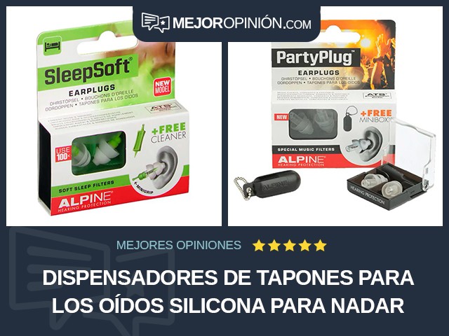 Dispensadores de tapones para los oídos Silicona Para nadar