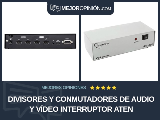 Divisores y conmutadores de audio y vídeo Interruptor ATEN