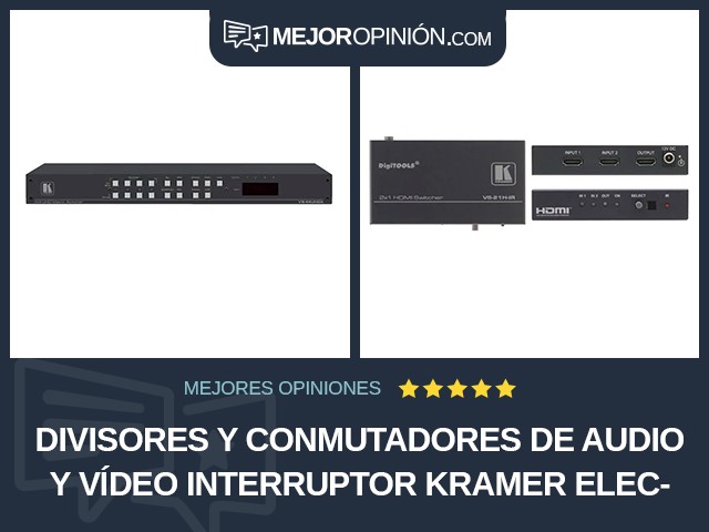 Divisores y conmutadores de audio y vídeo Interruptor Kramer Electronics