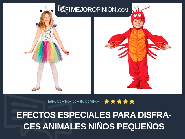 Efectos especiales para disfraces Animales Niños pequeños