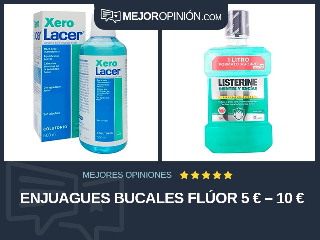 Enjuagues bucales Flúor 5 € – 10 €