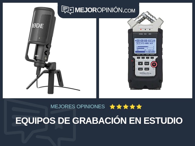 Equipos de grabación en estudio