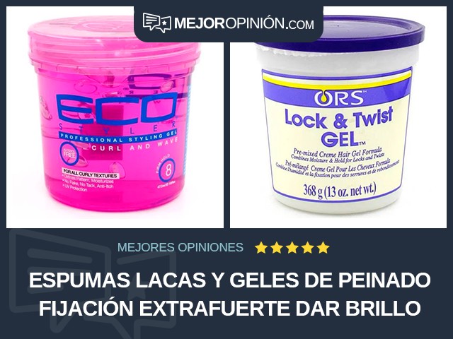 Espumas lacas y geles de peinado Fijación extrafuerte Dar brillo