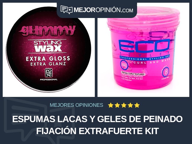 Espumas lacas y geles de peinado Fijación extrafuerte Kit