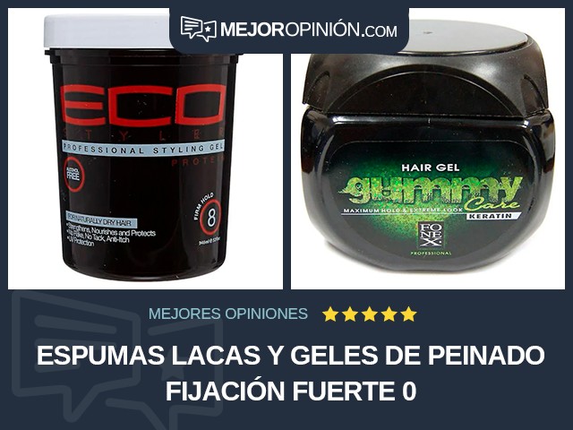 Espumas lacas y geles de peinado Fijación fuerte 0