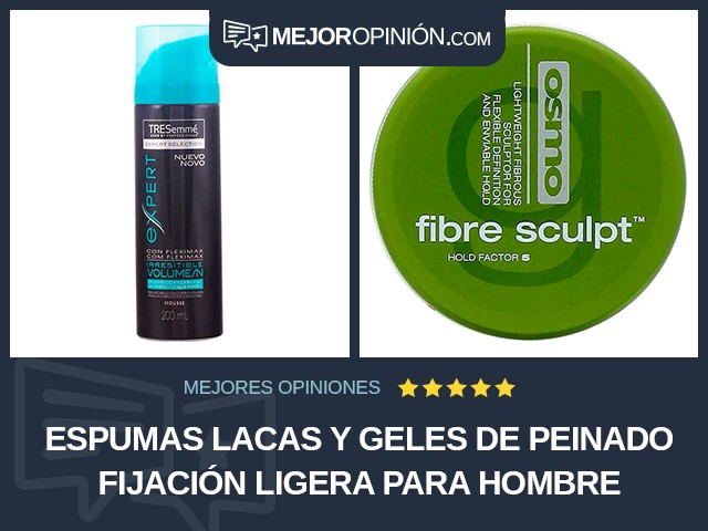 Espumas lacas y geles de peinado Fijación ligera Para hombre