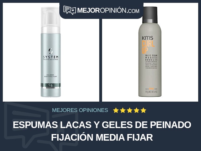 Espumas lacas y geles de peinado Fijación media Fijar