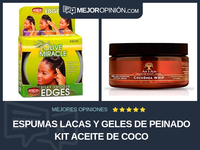 Espumas lacas y geles de peinado Kit Aceite de coco