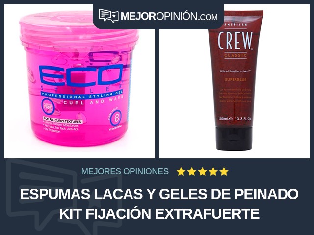 Espumas lacas y geles de peinado Kit Fijación extrafuerte