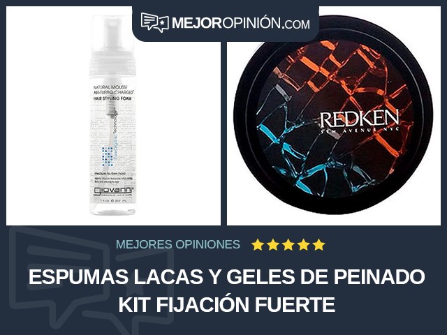 Espumas lacas y geles de peinado Kit Fijación fuerte