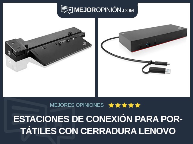 Estaciones de conexión para portátiles Con cerradura Lenovo