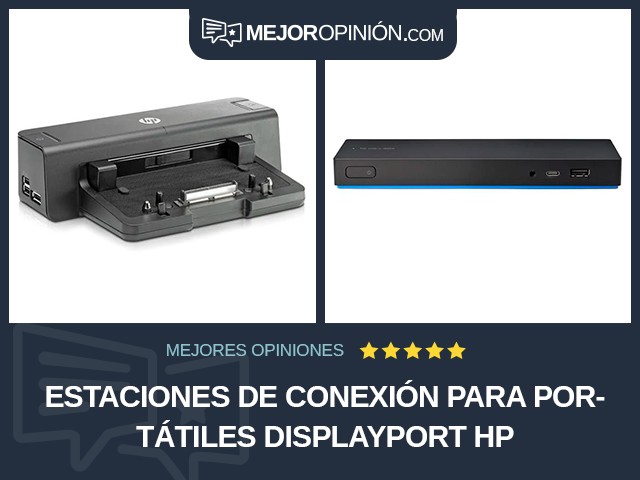 Estaciones de conexión para portátiles DisplayPort HP