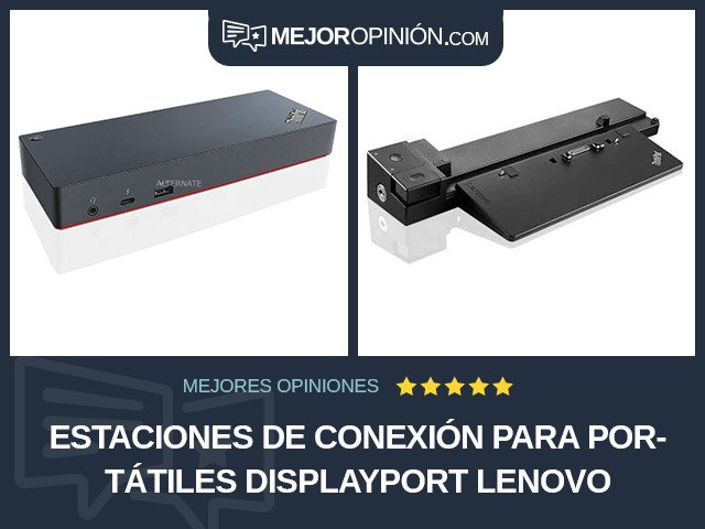 Estaciones de conexión para portátiles DisplayPort Lenovo