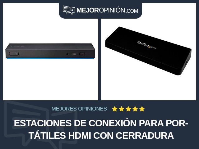 Estaciones de conexión para portátiles HDMI Con cerradura