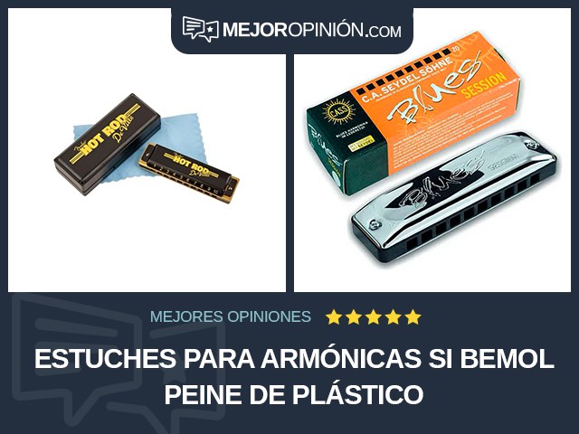 Estuches para armónicas Si bemol Peine de plástico